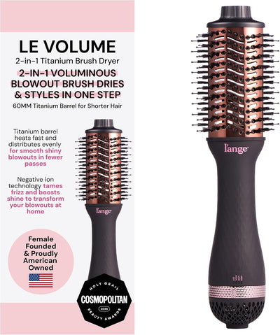 Le Volume 2-in-1 Titanium Blow Dryer Brush | Frizz Control Blowout Hair Dryer Brush for Drying and Styling |