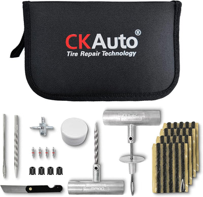 36 pcs Universal Tire Repair Kit with Plugs Heavy Duty Professional