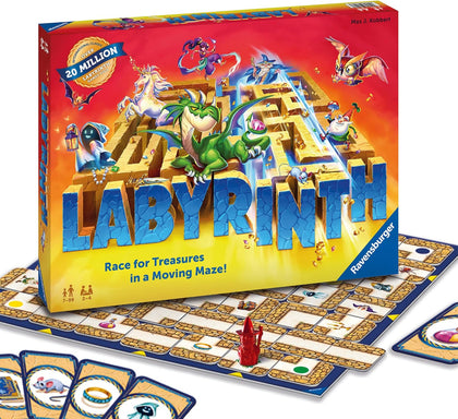 Ravensburger Labyrinth Board Game - A Strategic Maze Challenge for Family Nights - Find Treasures & Block Opponents