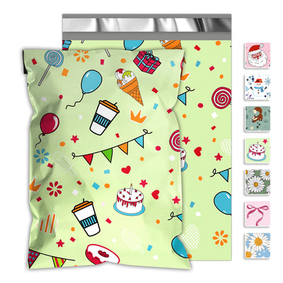 Party Poly Mailers 6x9 Inch 100 Pcs - Heavy Duty Tear-Proof Mailings Envelopes - Waterproof Shipping Bags for Small