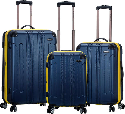 London Hardside 3 Piece Expandable Spinner Wheel Luggage Set, (20"/24"/28"), Navy