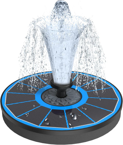 Solar Fountain for Bird Bath Direct Sunlight High Efficiency 3.5W Glass Panel Solar Water Fountain Outdoor Garden