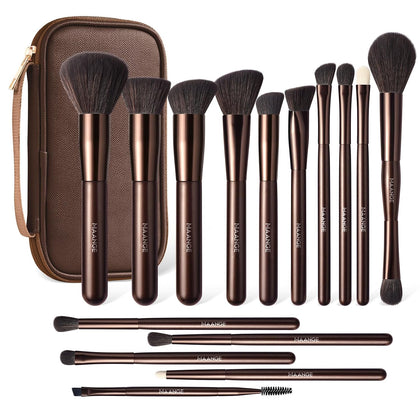 Makeup Brush Set 15 Pcs Professional Brushes with Bag for Face & Eye