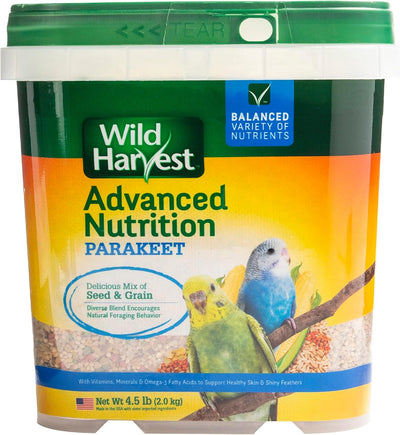 Advanced Nutrition Bird Food For Parakeets, 4.5 lbs