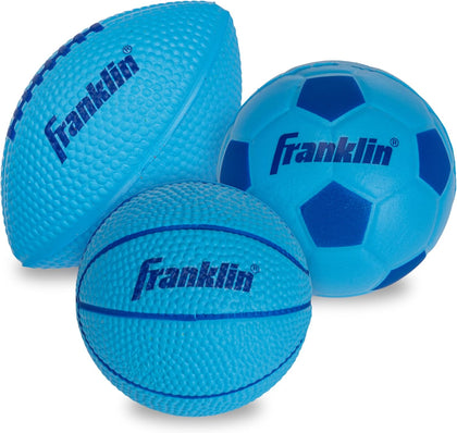 Kids Mini Foam Sports Balls - Indoor + Outdoor Soft Foam Toy Balls for Kids - Perfect Backyard + Practice - Mini