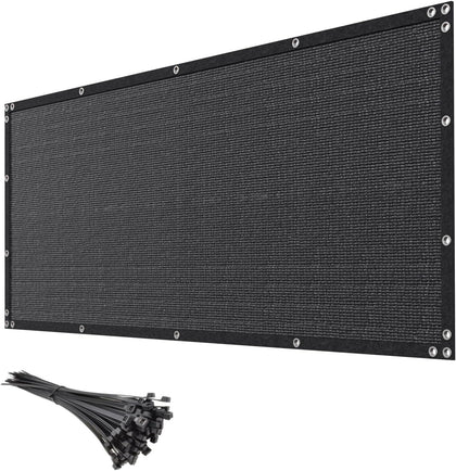 6' x 50' Black Privacy Screen Fence Heavy Duty Fencing Mesh Shade Net Cover for Outdoor Panel Garden Backyard Porch