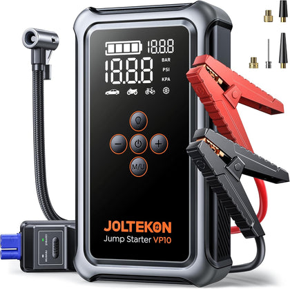 Car Battery Jump Starter with Air Compressor 6000A 150PSI, Car Jumper Starter Portable (All Gas/10L Diesel), Jump Box