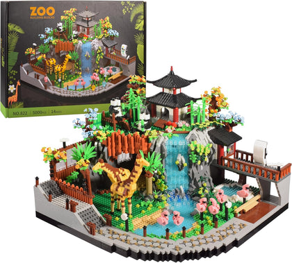 Zoo Micro Mini Bricks Desert Building Blocks,Creative Ideals Zoological Park Architecture Toy Present Model for