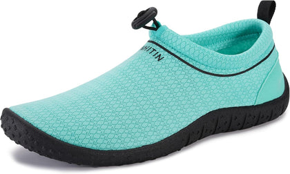 Women's Multi-Purpose Feather Water Shoes + Thick Sole Z10 | Thick Sole for Rock & Shell Defense, Adjustable