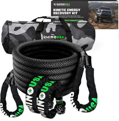 Kinetic Rope Recovery Kit, 7/8in x 30ft w/Soft Shackles