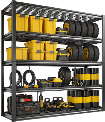5-Tier Garage Shelving,72''H*36''W*16''D Metal Storage Shelf,2-in-1 Adjustable 3020 lbs Heavy Duty Shelves