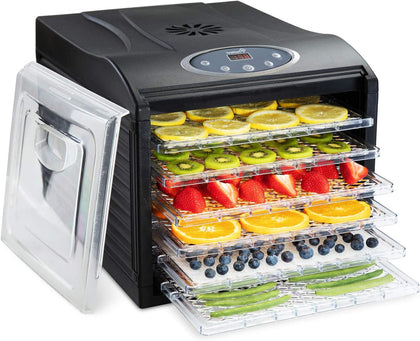6 Tray Food Dehydrator for Beef Jerky, Digital Timer