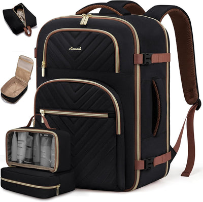 Travel Backpack Carry on Flight Approved 50L,Waterproof TSA Travel Essentials Personal Item Backpack for Women