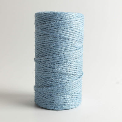 300 Feet Natural Light Blue Jute Cord Trimming Twine Crafts Gift Christmas Decoration Packing Materials Durable for