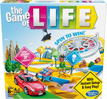 Hasbro Gaming The Game of Life Board Game, Family Games for Kids Ages 8+, Includes 31 Careers, Family Board Games for