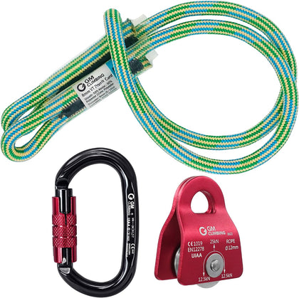 Micro Prusik Minding Pulley 25kN CE UIAA Certified 12mm Single Pulley Mobile Side Plates for Arborist Rigging
