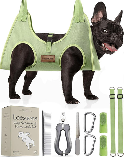 Dog Grooming Hammock – for Dogs Cat Grooming Hammock,Dog Sling for Nail Trimming with Dog Nail Clippers for Small