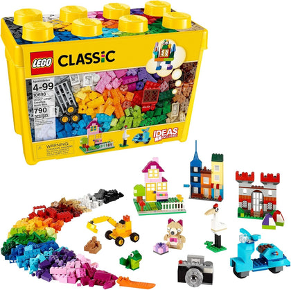 LEGO Classic Large Creative Brick Box 10698 Building Set, Toy Storage Solution for Home or Classrooms, Interactive