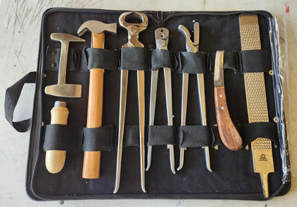 Horse Farrier Hoof Tool Kit (7 Piece) with Carry Bag Horse Equine Metal Shears Farriers Hoof Nipper Cutter Handle