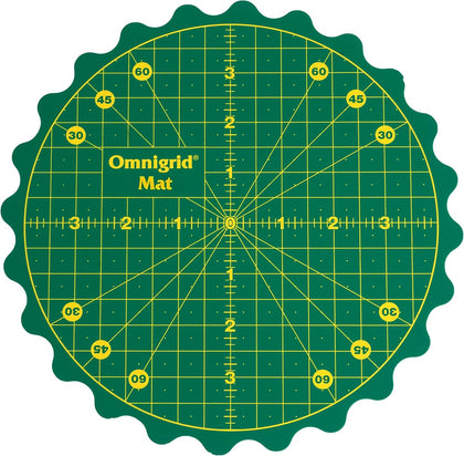 360 Rotating Self-Healing Cutting Mat, 8 Inch Precision Fabric Cutting Mat with Durable Surface for Quilting, Sewing