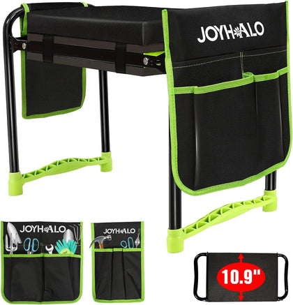 10.9in Wide Foldable Garden Kneeler and Seat, Heavy Duty with Thick Pad