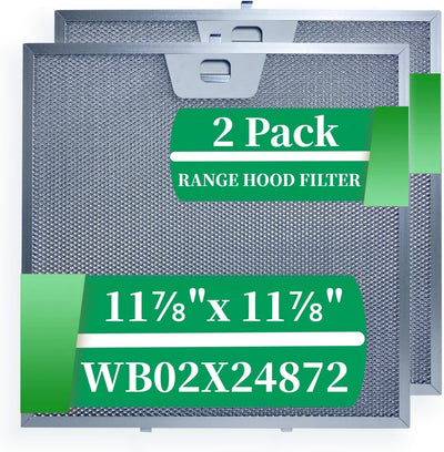 WB02X24872 Range Hood Grease Filter 11-7/8''x11-7/8'' 2 pack