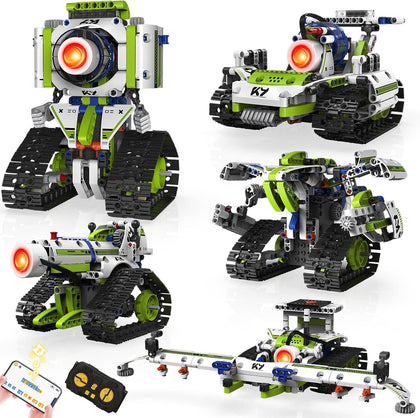 Robot Building Kit with APP/Remote Control STEM Gifts for Boys Age 6-16,Technic Coding Robotic Toys for Kids