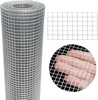 Hardware Cloth 8'' x 10' 1/4 in Galvanized Wire Mesh Roll (23 GA) Chicken Wire Fence Roll for Chicken Pen/coop