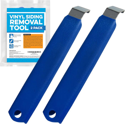 Vinyl Siding Removal Tool Kit - Pack of 2, Blue - One-Piece Steel Zip Tool for Siding Removal - 7-Inch Extra-Leverage