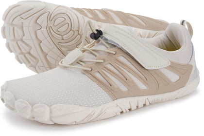 Women's Trail Running Barefoot Shoes Zero Drop, Beige, 5.5-6