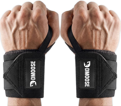 Wrist Wraps for Weightlifting 18" - Heavy Duty Gym Wrap with Hand Thumb Loop for Support & Pain Relief, USPA Approved