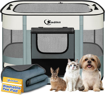 28" Dog Playpen,Cat Puppy Pen, Pet Portable Crate Indoor Outdoor