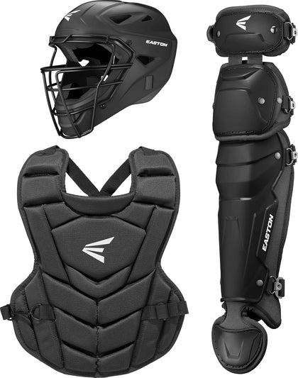 Black Magic 3.0 Youth Baseball Catcher Gear Set | Helmet, Chest Protector & Leg Guards | Multiple Sizes/Colors