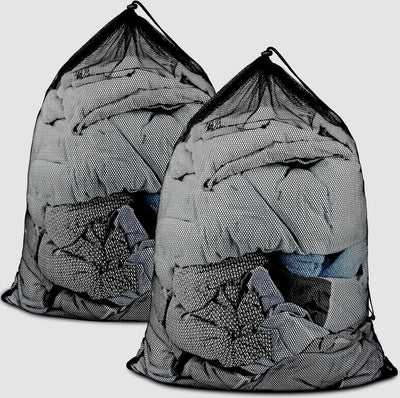 Large Mesh Laundry Bags: 2 Pack 24" x 36" Heavy Duty | Soft Breathable, Machine Washable