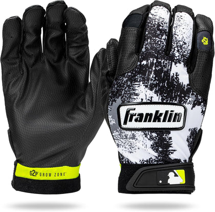 MLB Youth Teeball Batting Gloves - Flexible Pro Kids Baseball + Softball Gloves for Boys + Girls