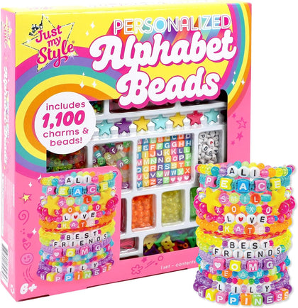 ABC Beads by Horizon Group Usa, 1000+ Charms & Beads, Alphabet Charms, Accent Seed Star Wax Beading Cord, Satin Cord