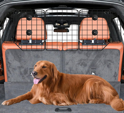 CASIMR Dog Car Barrier for SUVs, Vehicles, Trucks, Cars, Adjustable Pet Divider Cargo Area Universal-Fit, Heavy-Duty