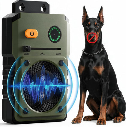 Anti Barking Device for Dogs, 3 Modes Ultrasonic Dog Bark Deterrent Devices Long Range 50ft, Bark Box Bark Control