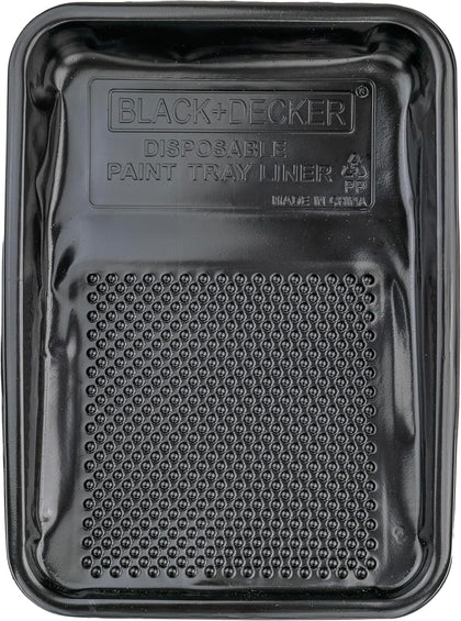 Black+Decker Paint Tray Liner - 10 Pack: Convenient Disposable Liners for Easy Cleanup - Compatible with Standard