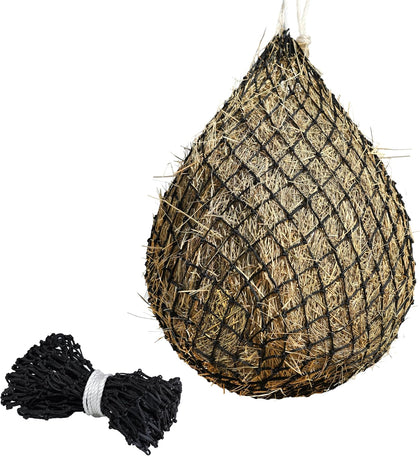 Slow Feed Hay Net for Horses 40’’ Hay Bag Horse hay Feeder Net with 2’’ Holes Black