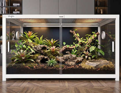 68 Gallon Reptile Tank, Snake Tank Reptile Enclosure Front Sliding Door