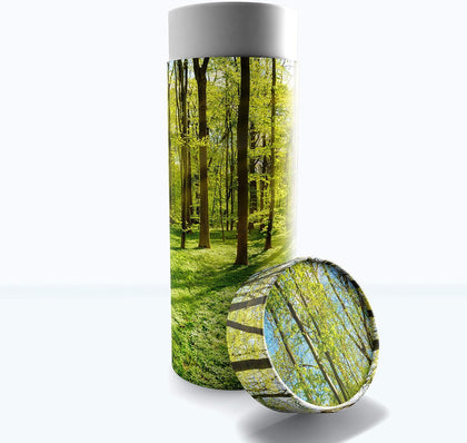 Eco Friendly Emerald Forest Biodegradable Cremation Urns - Adult Ashes Scattering Tube