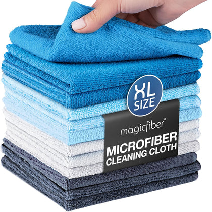 Microfiber Cleaning Cloth - Higher Quality, Larger Size - Micro Fiber Cloth for Cleaning Rags, Dust Cloths, Kitchen