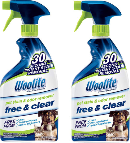 Woolite Free & Clear, Pet Stain & Odor Remover, 22oz (Pack of 2), 2719