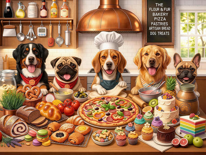 Puzzles for Kids Ages 6-8 and 8-10, 200 Piece Jigsaw Puzzle for Adults and Seniors – Funny Chef Doggy Puzzle, Cute