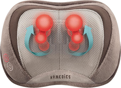 Shiatsu Back Massager with Heat, 3D Deep Tissue Massage Pillow for Neck & Shoulders, Electric Kneading Lumbar