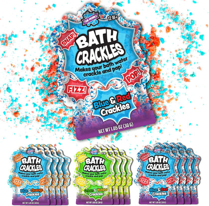Bath Crackles Bath Toy, Variety 12 Pack | Nontoxic & Fragrance-Free | Makes Bath Water Crackle & Pop for a Unique