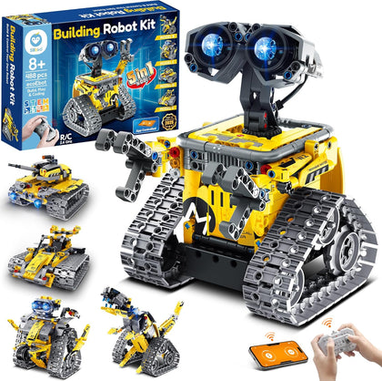 STEM Robot Building Kit with Remote Control Gifts for Boys 8-13 | Coding Robotic Set, Educational Birthday Gifts