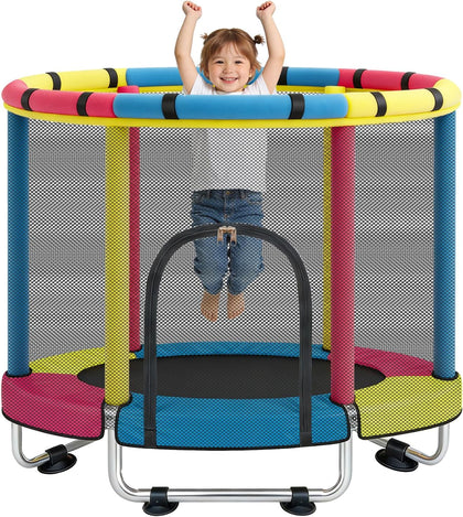 Trampoline for Kids with Safety Enclosure Net, Indoor & Outdoor Toddler Trampoline, 47" Baby Mini Recreational