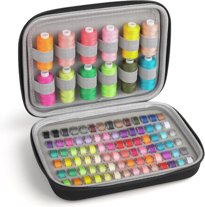 Bobbin Holder Case Thread Organizer, Spool Storage Container Holds Up to 84pcs Bobbins and 24pcs Sewing Thread Spools